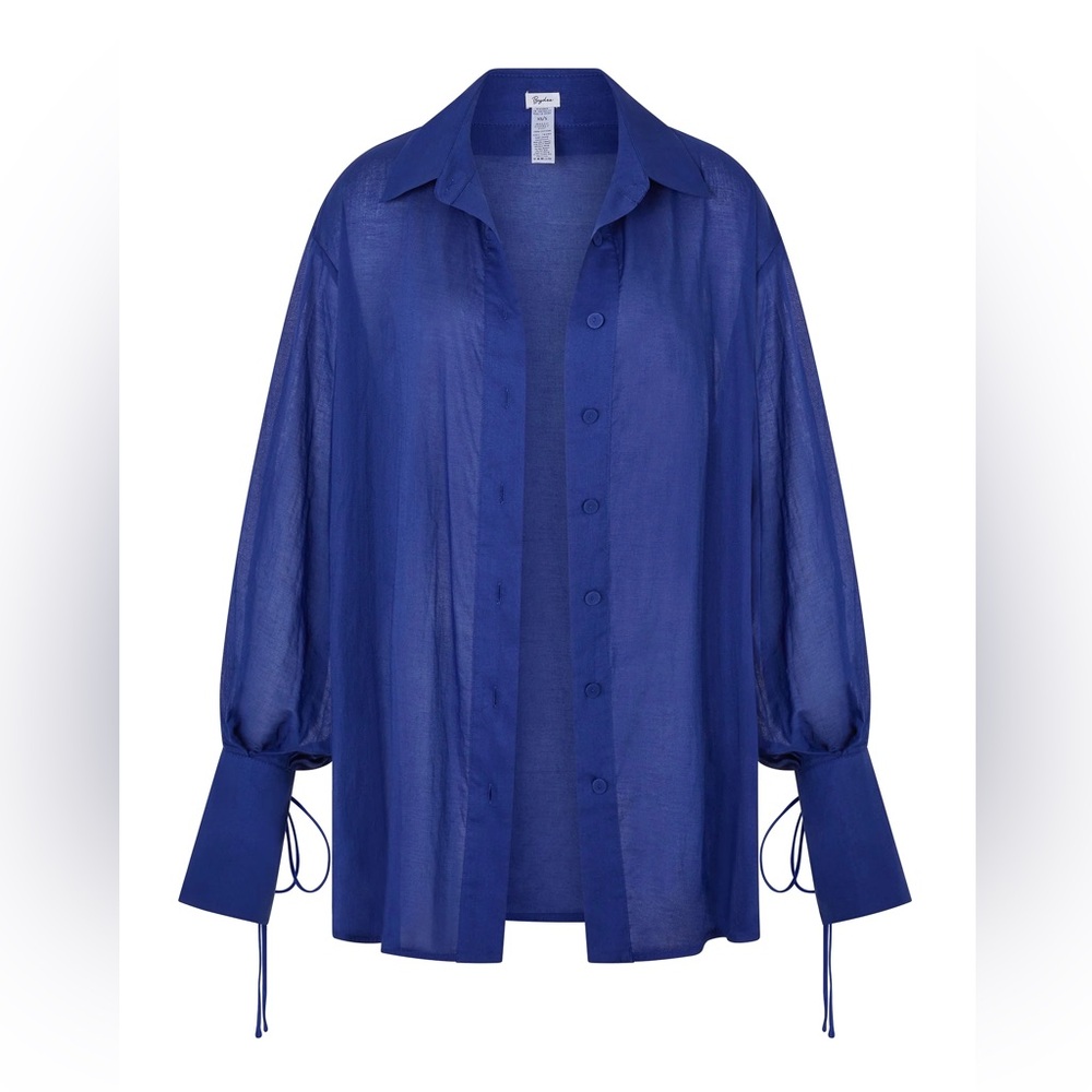 BYDEE VALETTA COTTON SHIRT IN AEGEAN - Tags Removed